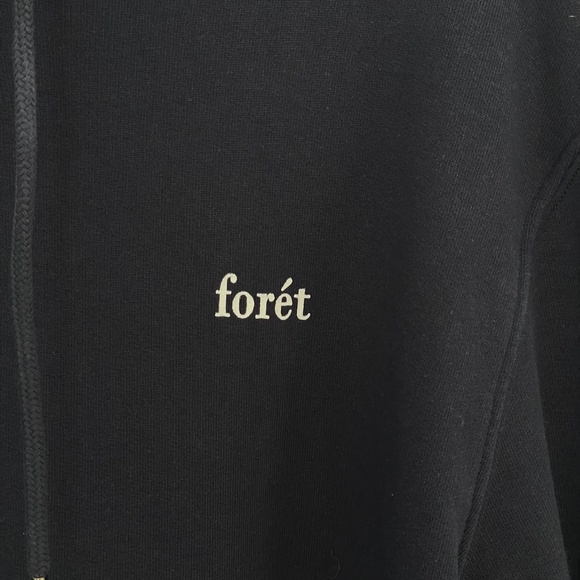 Foret Men Navy Organic Cotton Sweatshirt Hoodie Size L - Picture 2 of 7